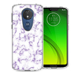 Motorola Moto G7 Power SUPRA Purple Marble Design Double Layer Phone Case Cover