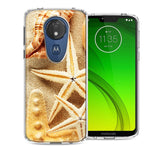 Motorola Moto G7 Power SUPRA Sand Shells Starfish Design Double Layer Phone Case Cover