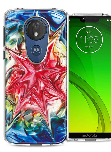 Motorola Moto G7 Power SUPRA Tie Dye Abstract Design Double Layer Phone Case Cover