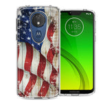 Motorola Moto G7 Power SUPRA Vintage American Flag Design Double Layer Phone Case Cover