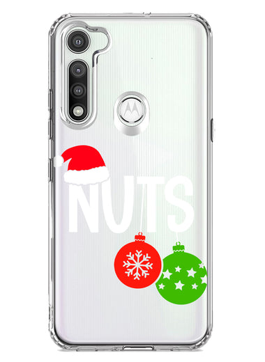 Motorola Moto G Fast Christmas Funny Couples Chest Nuts Ornaments Hybrid Protective Phone Case Cover