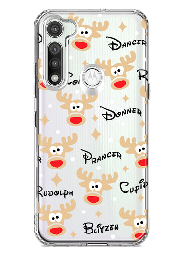 Motorola Moto G Fast Red Nose Reindeer Christmas Winter Holiday Hybrid Protective Phone Case Cover