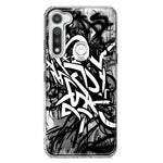Motorola Moto G Fast Black White Urban Graffiti Hybrid Protective Phone Case Cover