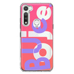 Motorola Moto G Fast Pink Purple Clear Funny Text Quote Boujee Hybrid Protective Phone Case Cover