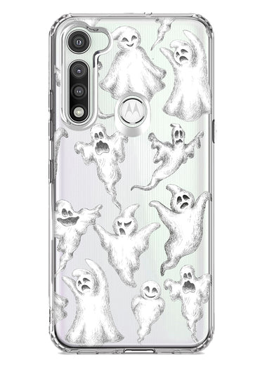 Motorola Moto G Fast Cute Halloween Spooky Floating Ghosts Horror Scary Hybrid Protective Phone Case Cover