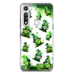 Motorola Moto G Fast Gnomes Shamrock Lucky Green Clover St. Patrick Hybrid Protective Phone Case Cover