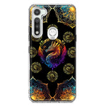 Motorola Moto G Fast Mandala Geometry Abstract Dragon Pattern Hybrid Protective Phone Case Cover