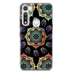 Motorola Moto G Fast Mandala Geometry Abstract Elephant Pattern Hybrid Protective Phone Case Cover