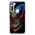 Motorola Moto G Fast Mandala Geometry Abstract Butterfly Pattern Hybrid Protective Phone Case Cover