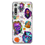 Motorola Moto G Fast Cute Halloween Spooky Horror Scary Neon Characters Hybrid Protective Phone Case Cover