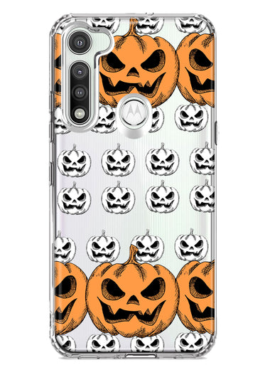 Motorola Moto G Fast Halloween Spooky Horror Scary Jack O Lantern Pumpkins Hybrid Protective Phone Case Cover