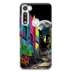 Motorola Moto G Fast Urban City Full Moon Graffiti Painting Art Hybrid Protective Phone Case Cover