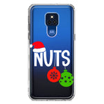 Motorola Moto G Play 2021 Christmas Funny Couples Chest Nuts Ornaments Hybrid Protective Phone Case Cover