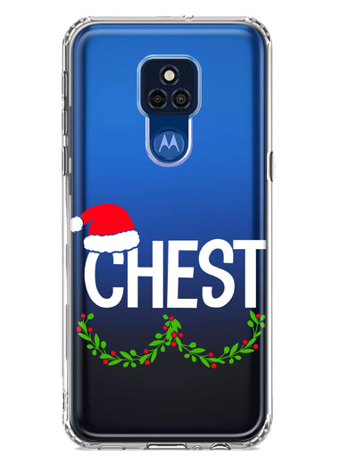 Motorola Moto G Play 2021 Christmas Funny Ornaments Couples Chest Nuts Hybrid Protective Phone Case Cover