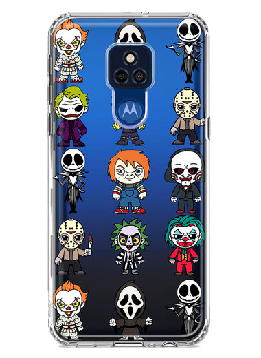 Motorola Moto G Play 2021 Cute Classic Halloween Spooky Cartoon Characters Hybrid Protective Phone Case Cover