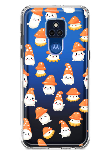 Motorola Moto G Play 2021 Cute Cartoon Mushroom Ghost Characters Hybrid Protective Phone Case Cover