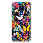 Motorola Moto G Play 2021 Psychedelic Trippy Butterflies Pop Art Hybrid Protective Phone Case Cover