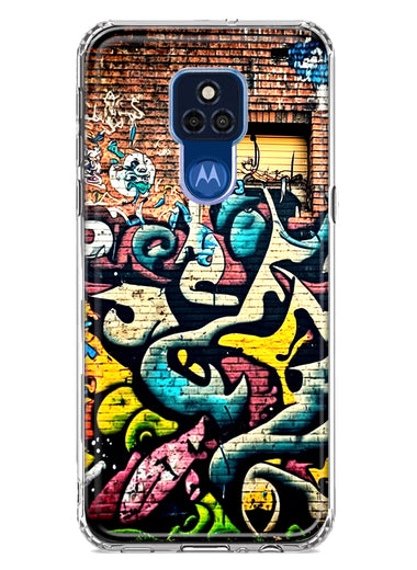 Motorola Moto G Play 2021 Urban Graffiti Wall Art Painting Hybrid Protective Phone Case Cover