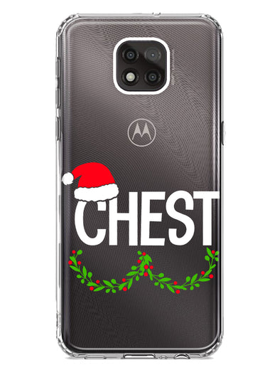 Motorola Moto G Power 2021 Christmas Funny Ornaments Couples Chest Nuts Hybrid Protective Phone Case Cover