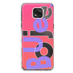 Motorola Moto G Power 2021 Pink Purple Clear Funny Text Quote Boujee Hybrid Protective Phone Case Cover