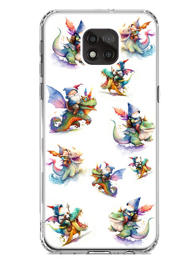 Motorola Moto G Power 2021 Cute Fairy Cartoon Gnomes Dragons Monsters Hybrid Protective Phone Case Cover