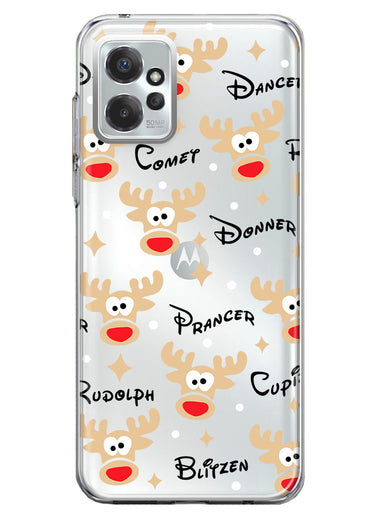 Motorola Moto G Power 2023 Red Nose Reindeer Christmas Winter Holiday Hybrid Protective Phone Case Cover