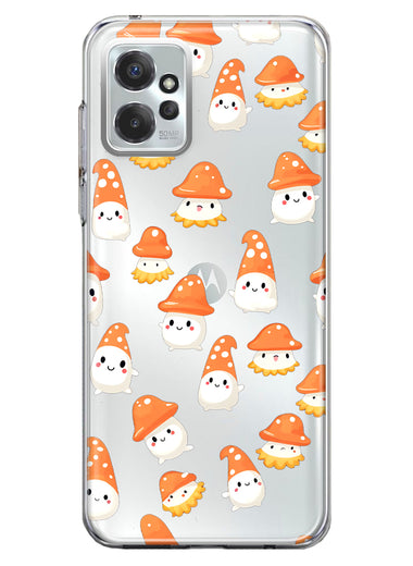 Motorola Moto G Power 2023 Cute Cartoon Mushroom Ghost Characters Hybrid Protective Phone Case Cover