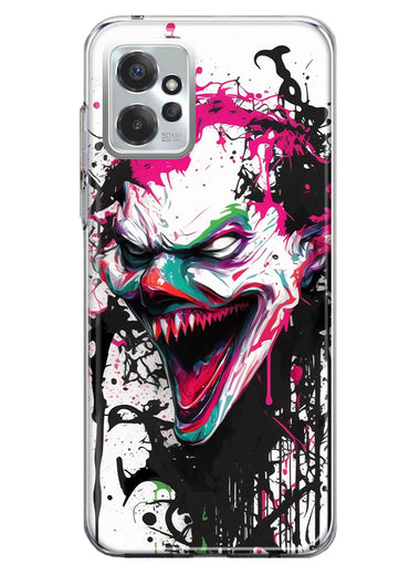Motorola Moto G Power 2023 Evil Joker Face Painting Graffiti Hybrid Protective Phone Case Cover