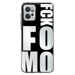 Motorola Moto G Power 2023 Black Clear Funny Text Quote Fckfomo Hybrid Protective Phone Case Cover