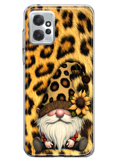 Motorola Moto G Power 2023 Gnome Sunflower Leopard Hybrid Protective Phone Case Cover