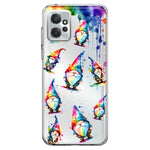 Motorola Moto G Power 2023 Neon Water Painting Colorful Splash Gnomes Hybrid Protective Phone Case Cover
