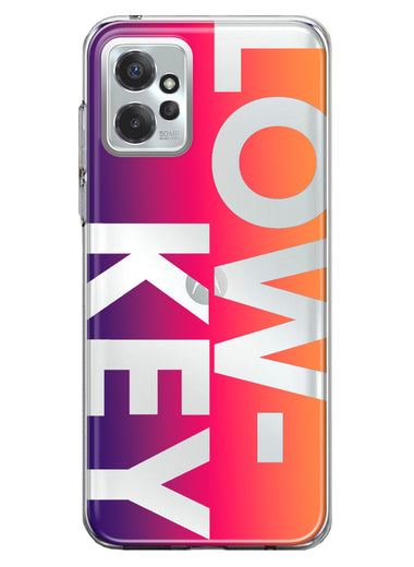Motorola Moto G Power 2023 Purple Pink Orange Clear Funny Text Quote Low Key Hybrid Protective Phone Case Cover