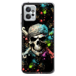 Motorola Moto G Power 2023 Fantasy Paint Splash Pirate Skull Hybrid Protective Phone Case Cover
