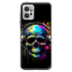 Motorola Moto G Power 2023 Fantasy Skull Headphone Colorful Pop Art Hybrid Protective Phone Case Cover