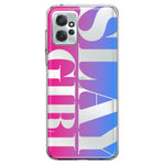 Motorola Moto G Power 2023 Pink Blue Clear Funny Text Quote Slay Girl Hybrid Protective Phone Case Cover