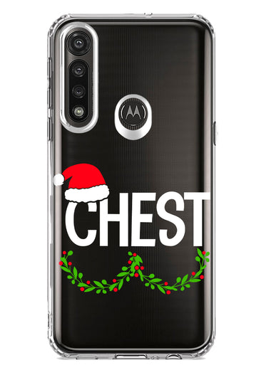 Motorola G Power 2020 Christmas Funny Ornaments Couples Chest Nuts Hybrid Protective Phone Case Cover