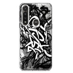 Motorola G Power 2020 Black White Urban Graffiti Hybrid Protective Phone Case Cover