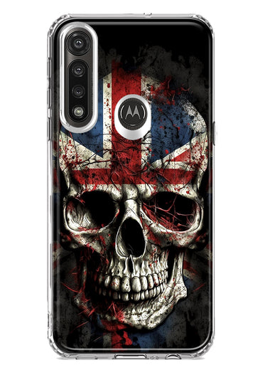 Motorola G Power 2020 British UK Flag Skull Hybrid Protective Phone Case Cover