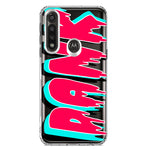 Motorola G Power 2020 Teal Pink Clear Funny Text Quote Dank Hybrid Protective Phone Case Cover