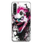 Motorola G Power 2020 Evil Joker Face Painting Graffiti Hybrid Protective Phone Case Cover