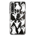 Motorola G Power 2020 Cute Halloween Spooky Floating Ghosts Horror Scary Hybrid Protective Phone Case Cover