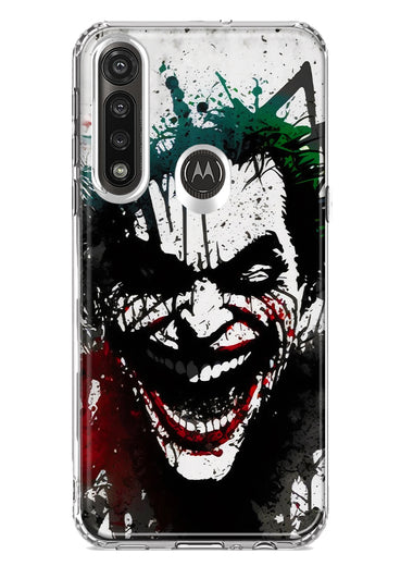 Motorola G Power 2020 Laughing Joker Painting Graffiti Hybrid Protective Phone Case Cover