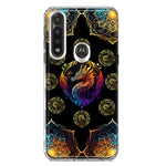 Motorola G Power 2020 Mandala Geometry Abstract Dragon Pattern Hybrid Protective Phone Case Cover