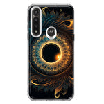 Motorola G Power 2020 Mandala Geometry Abstract Eclipse Pattern Hybrid Protective Phone Case Cover