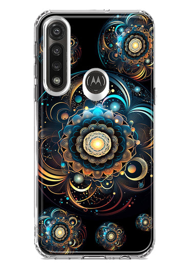 Motorola G Power 2020 Mandala Geometry Abstract Multiverse Pattern Hybrid Protective Phone Case Cover