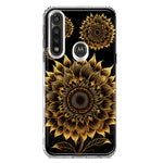 Motorola G Power 2020 Mandala Geometry Abstract Sunflowers Pattern Hybrid Protective Phone Case Cover