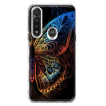 Motorola G Power 2020 Mandala Geometry Abstract Butterfly Pattern Hybrid Protective Phone Case Cover