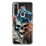 Motorola Moto G Power Fantasy Blue Dragon Dream Skull Double Layer Phone Case Cover