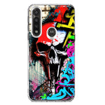 Motorola G Power 2020 Skull Face Graffiti Painting Art Hybrid Protective Phone Case Cover