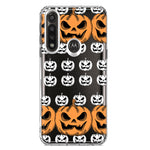 Motorola G Power 2020 Halloween Spooky Horror Scary Jack O Lantern Pumpkins Hybrid Protective Phone Case Cover